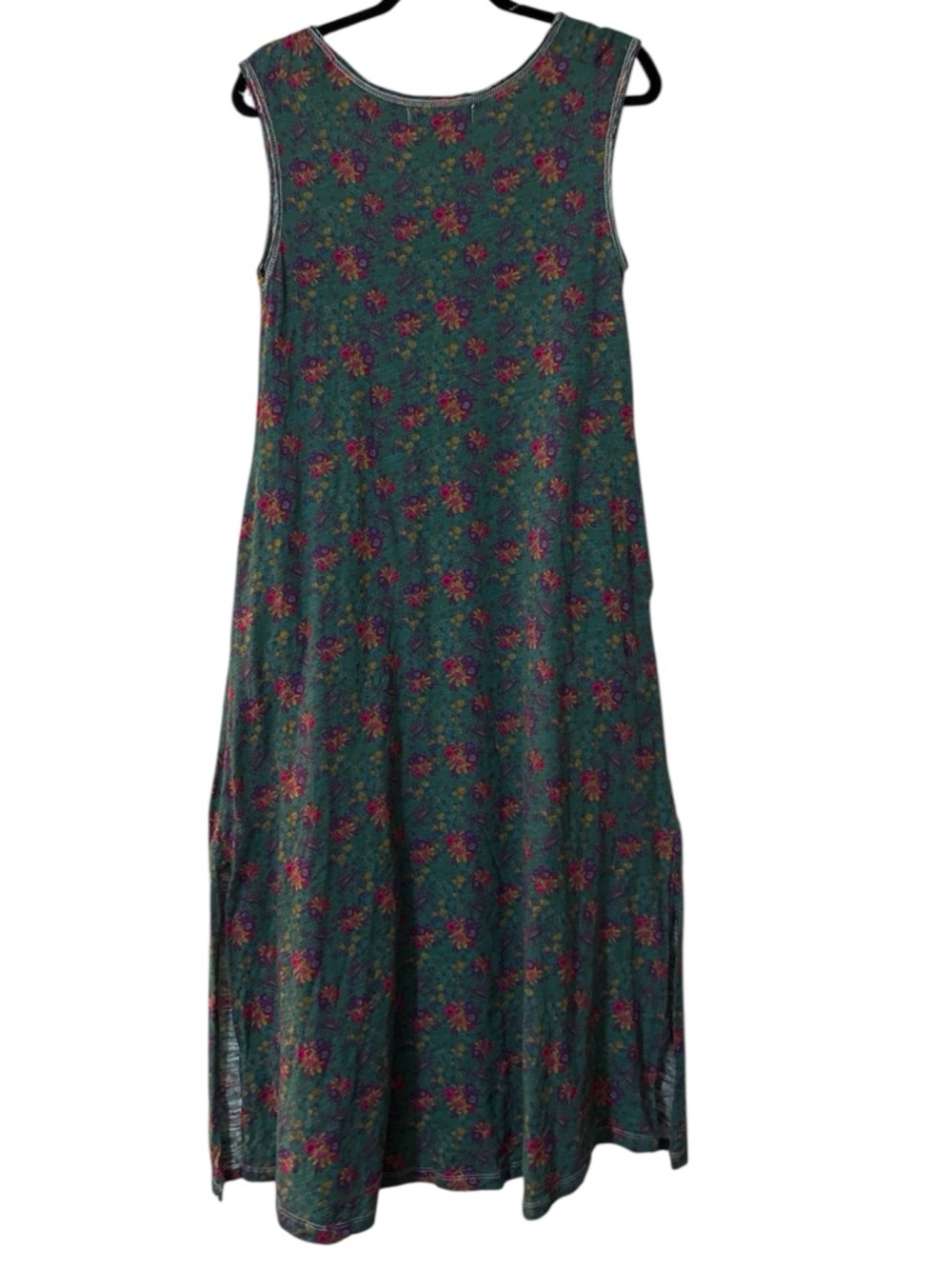 Natural Life Hangout Cotton Midi Dress in Turquoise Floral Medallions Sz XS - Picture 4 of 8